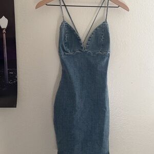 Blanc Clothing Denim Mini Dress